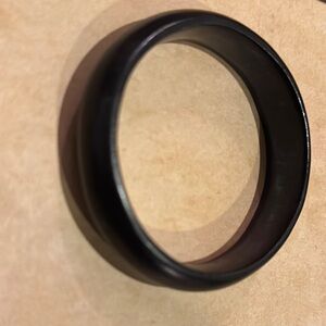 Unique and Elegant Black Wooden Bangle with Smooth Edges and Matte Finish